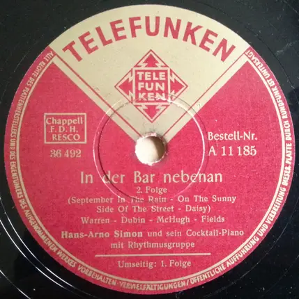 Hans Arno Simon - In Der Bar Nebenan