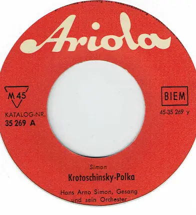 Hans Arno Simon - Warte Noch Marie / Krotoschinsky-Polka