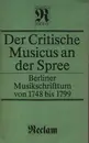 Paperback - Hans-Günter Ottenberg - Der Critische Musicus an der Spree