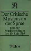 Paperback - Hans-Günter Ottenberg - Der Critische Musicus an der Spree