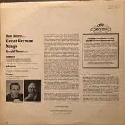 LP - Hans Hotter , Gerald Moore - Great German Songs - Mono, booklet