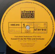 LP - Hoffmeister / J. C. Bach - Die Flöte - Meisterhaft Gespielt: Konzert D-dur Für Flöte Und Orchester / Konzert D-dur Für Flöte Und Orchester