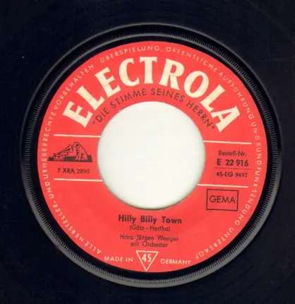Hans Jürgen Wenger - Dir Fehlt Ein Boy / Hilly Billy Town