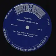 10'' - Beethoven - 'Gellert' lieder, op.48, An die ferne geliebte Op. 98, a.o. - Mono