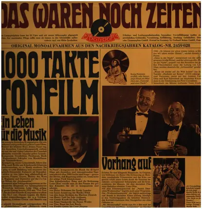 Hans Richter / Sonja Ziemann / Marika Rökk - Das Waren Noch Zeiten / 1000 Takte Tonfilm