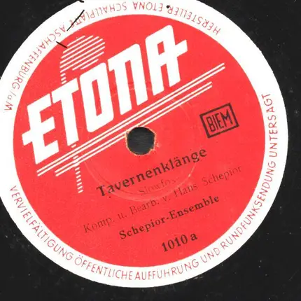 Hans Schepior - Tavernenklänge / Mit Hindernissen