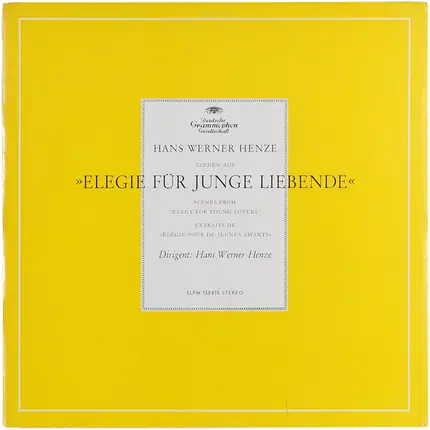 Henze - Szenen Aus »Elegie Für Junge Liebende«