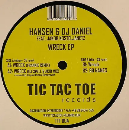 Hansen & DJ Daniel Feat. Jakob Kosteljanetz - Wreck EP