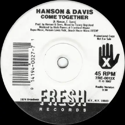 Hanson & Davis - Come Together / Tonight (Love Will Make It Right)