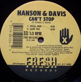 Hanson And Davis - Can't Stop