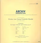 LP - Händel - 4 Konzerte für Orgel, Ochester und Continuo, op.4