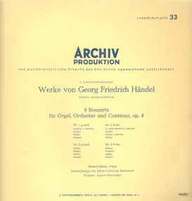 Georg Friedrich Händel - 4 Konzerte für Orgel, Ochester und Continuo, op.4