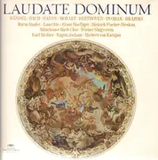 LP - Händel, Bach, Haydn, Mozart, Beethoven, Dvorak, Brahms - Laudate Dominum / Richter, Jochum, Karajan - Booklet