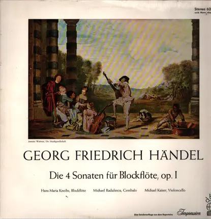 Händel - Die 4 Sonaten Für Blockflöte, Op. 1