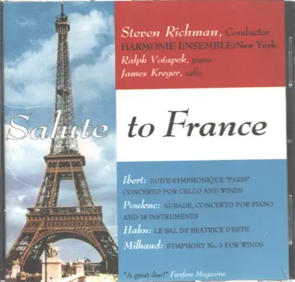 Hahn / Milhaud / Ibert / Poulenc - Salute to France
