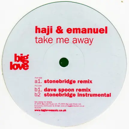 Haji & Emanuel - Take Me Away (Stonebridge & Dave Spoon Mixes)