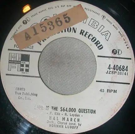 Hal March - Do It Yourself / Love Is The 64.000 Question