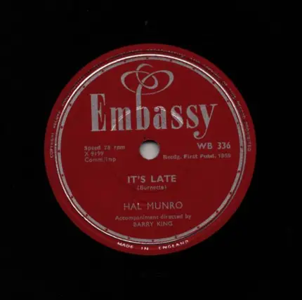 Hal Munro - C'mon Everybody / It's Late