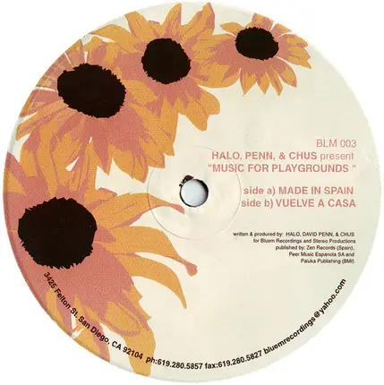 Halo , DJ Chus & David Penn - Music For Playgrounds