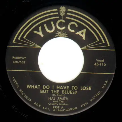 Hal Smith - What Do I Have To Lose But The Blues? / Hard Hard Times