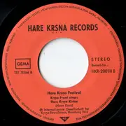 7inch Vinyl Single - Hare Krsna Festival - Tulasi Prayer