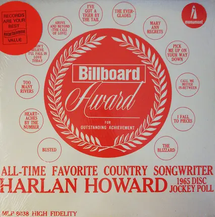 Harlan Howard - Billboard Award Album