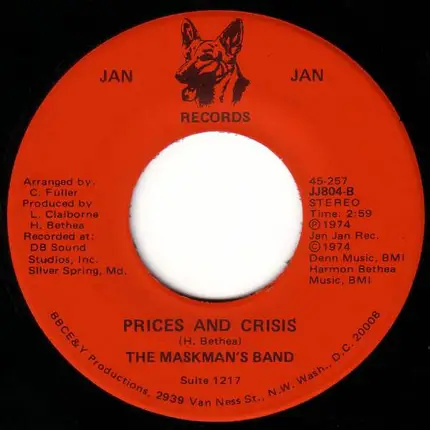 Harmon Bethea / The Maskman's Band - Prices And Crisis