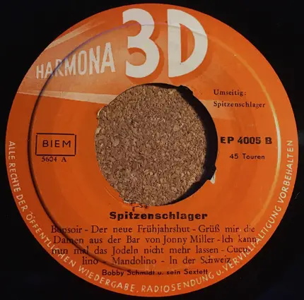 Harmonika Otto / Bobby Schmidt Mit Seinem Sextett - Spitzenschlager