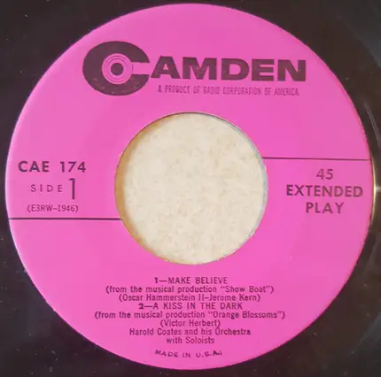 Harold Coates And His Orchestra - Famous Songs From Famous Musicals Vol. 1
