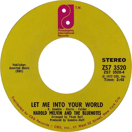 Harold Melvin And The Blue Notes - If You Don't Know Me By Now / Let Me Into Your World