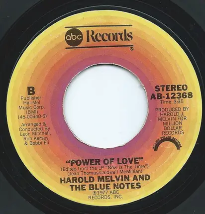 Harold Melvin And The Blue Notes - Now Is The Time / Power Of Love