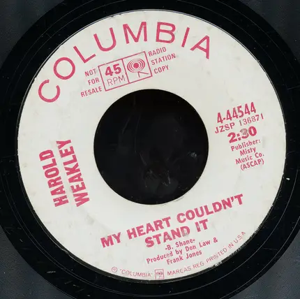 Harold Weakley - So Big A Mountain