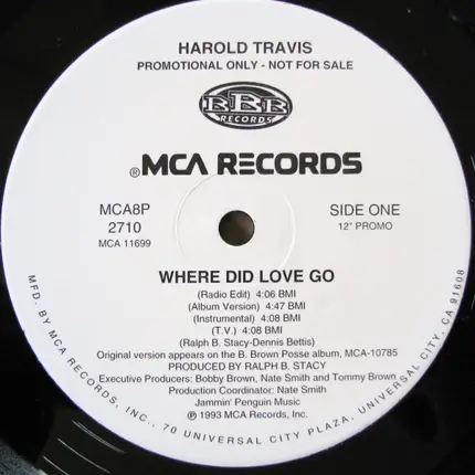 Harold Travis - Where Did Love Go