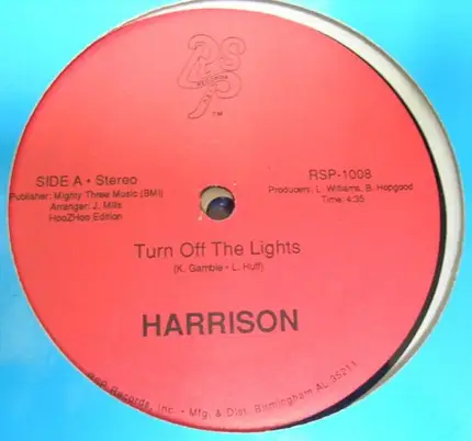 Harrison - Turn Off The Lights