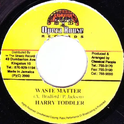 Harry Toddler - Waste Matter