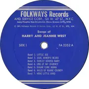 LP - Harry And Jeanie West - Songs Of The Southland
