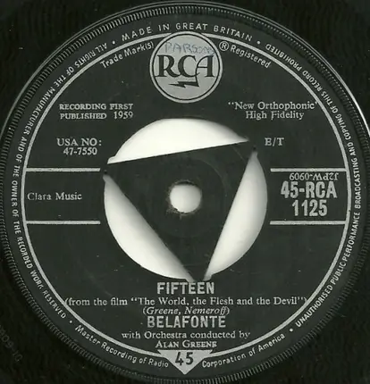 Harry Belafonte - Fifteen / Round The Bay Of Mexico