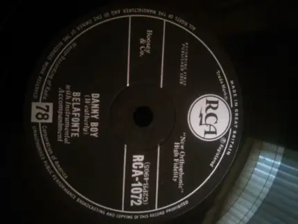 Harry Belafonte - Little Bernadette / Danny Boy