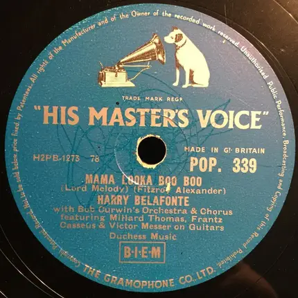 Harry Belafonte - Mama Looka Boo Boo / Don't Ever Love Me