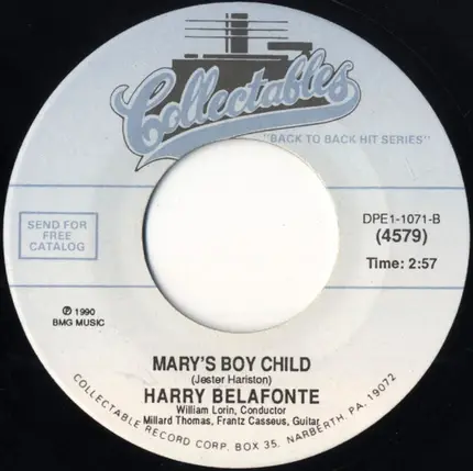 Harry Belafonte - Turn Around / Mary's Boy Child