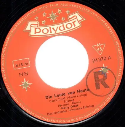 Harry Glück - Die Leute Von Heute