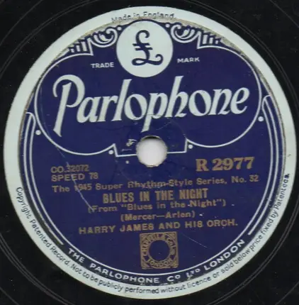 Harry James And His Orchestra - Crazy Rhythm / Blues In The Night