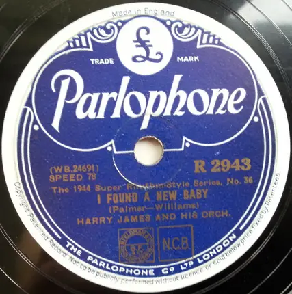 Harry James And His Orchestra - Flash / I Found A New Baby