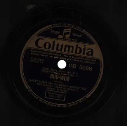 Harry James And The Boogie Woogie Trio - Boo-Woo / Woo-Woo