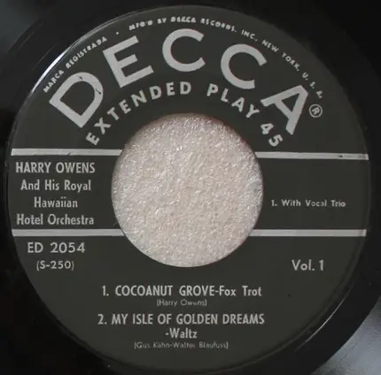 Harry Owens & His Royal Hawaiians - Harry Owens Vol. 1