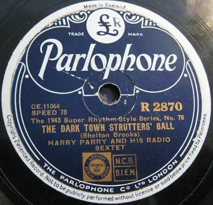 Harry Parry And His Radio Rhythm Club Sextet - Stardust / The Dark Town Strutters' Ball