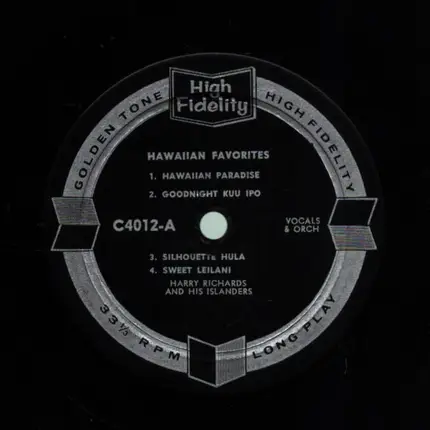 Harry Richards & His Islanders - Hawaiian Favorites