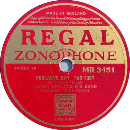 Harry Roy And His Band - Down Argentine Way / Rockabye Bay