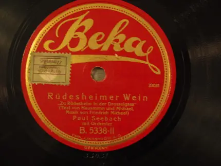 Harry Steier / Paul Seebach - Ich Hab' Mein Herz In Heidelberg Verloren / Rüdesheimer Wein