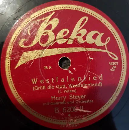 Harry Steier - Ein Rheinisches Mädchen Bei Rheinischem Wein / Westfalenlied